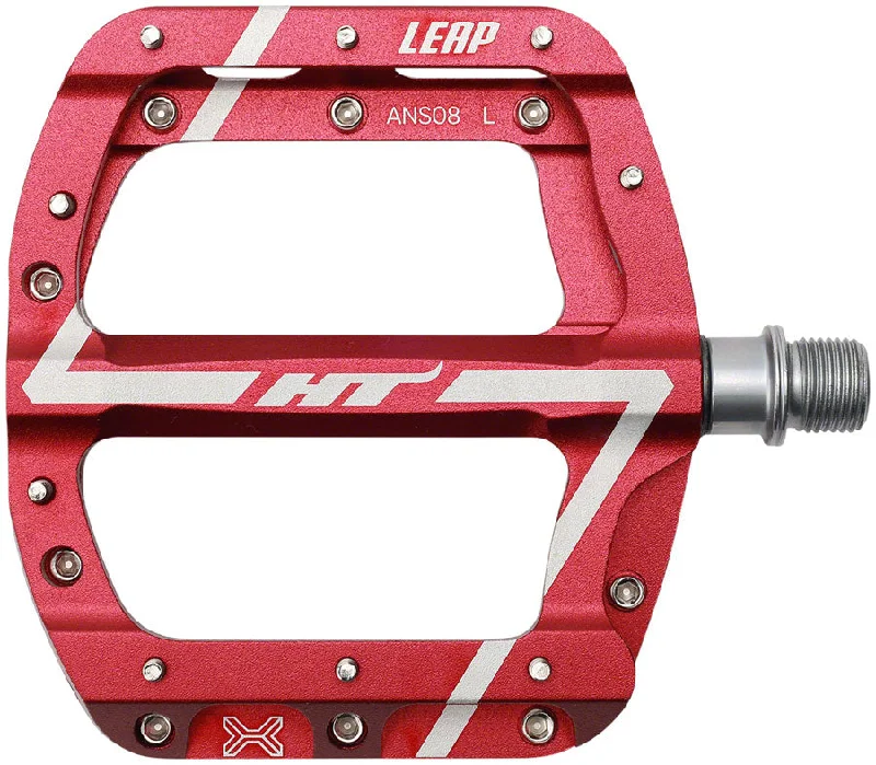 Cycling tape glow-HT Components ANS08 Leap Platform Pedals Body: Aluminum Spindle: Cr-Mo 9/16 Red Pair