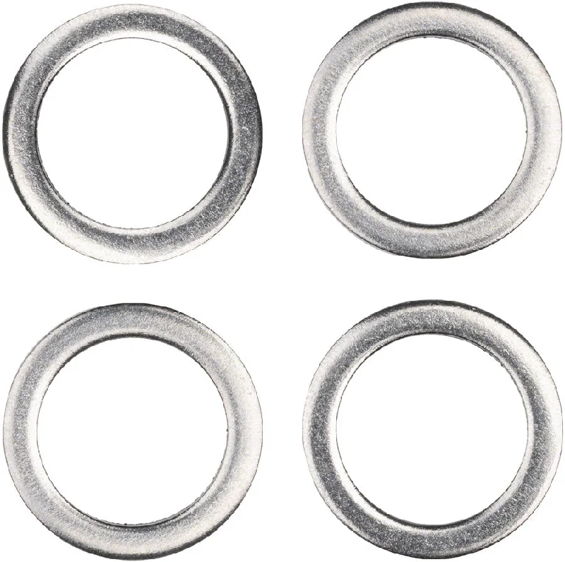 Bicycle gear strap-Promax Pedal Washers - Silver Bag of 4