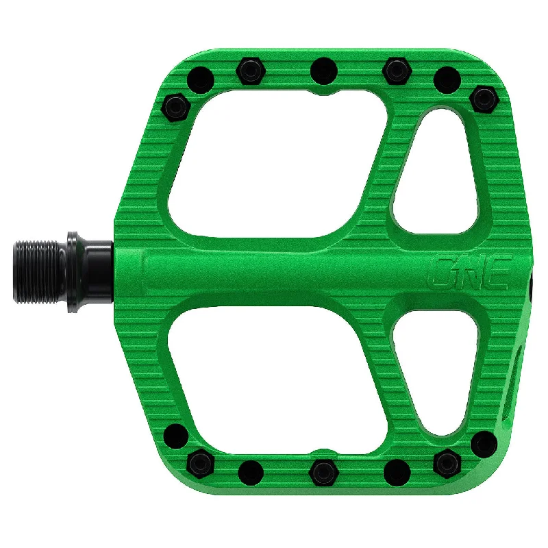 Bike wheel beam-OneUp Components Small Comp Platform Pedals Green