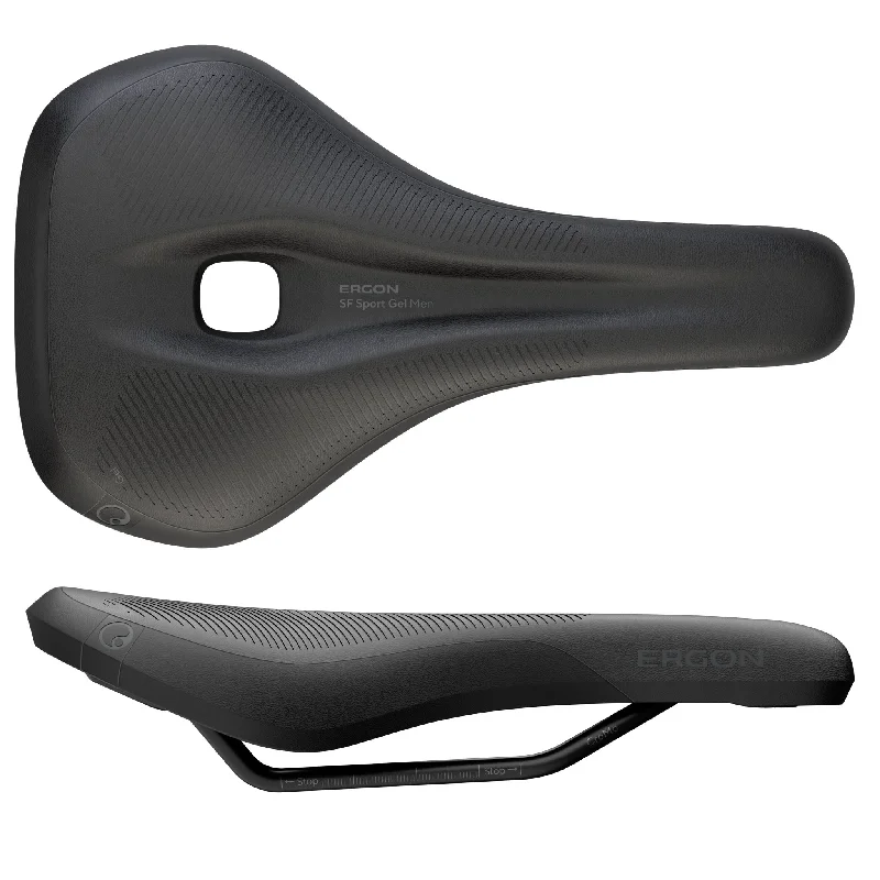 Mountain bike brace-Ergon SF Sport Gel Saddle - Chromoly Black Mens Medium/Large