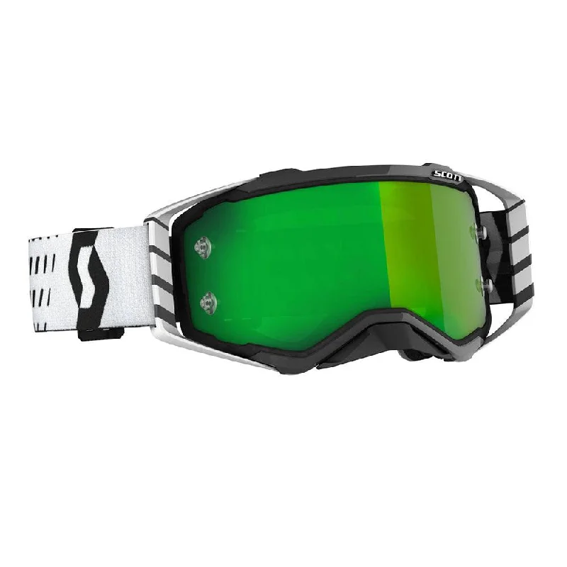 Mountain bike pads-SCOTT 2021 PROSPECT GOGGLE - BLACK/WHITE (GREEN CHROME)