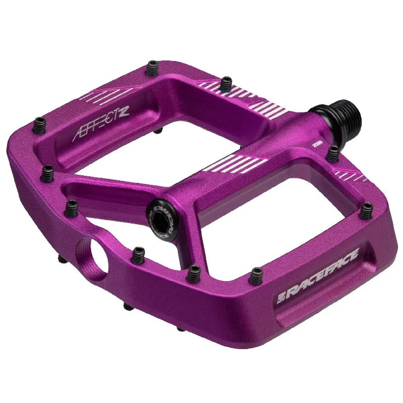 Bicycle tail clip-Race Face Aeffect-R Platform Pedals Purple