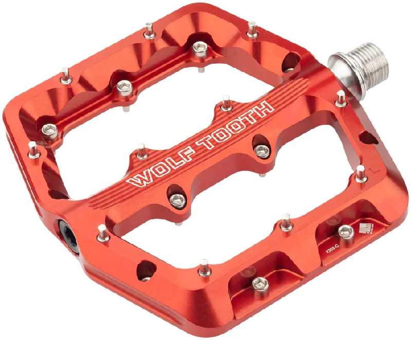 Bicycle rack clamp-Wolf Tooth Waveform Pedals - Red Small