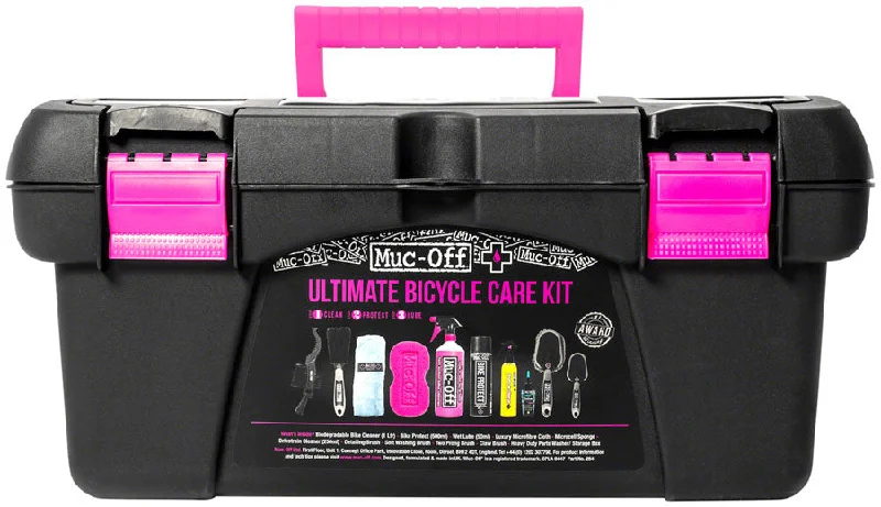 Road bike grips-Muc-Off Ultimate Bicycle Cleaning Kit: Toolbox with 10 Pieces