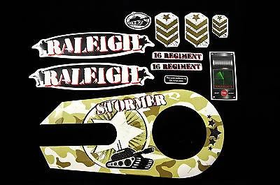 Bike chain clip-DECAL SET FOR RALEIGH STORMER 16" ARMY CAMO TANK STICKER SUIT KIDS BIKE WTFRST16