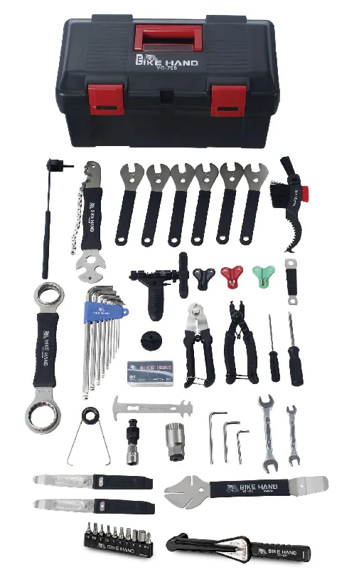 Mountain bike clamp-BIKEHAND 34 in 1 Complete Bike Bicycle Repair Tools Maintenance Tool Kit with Torque Wrench