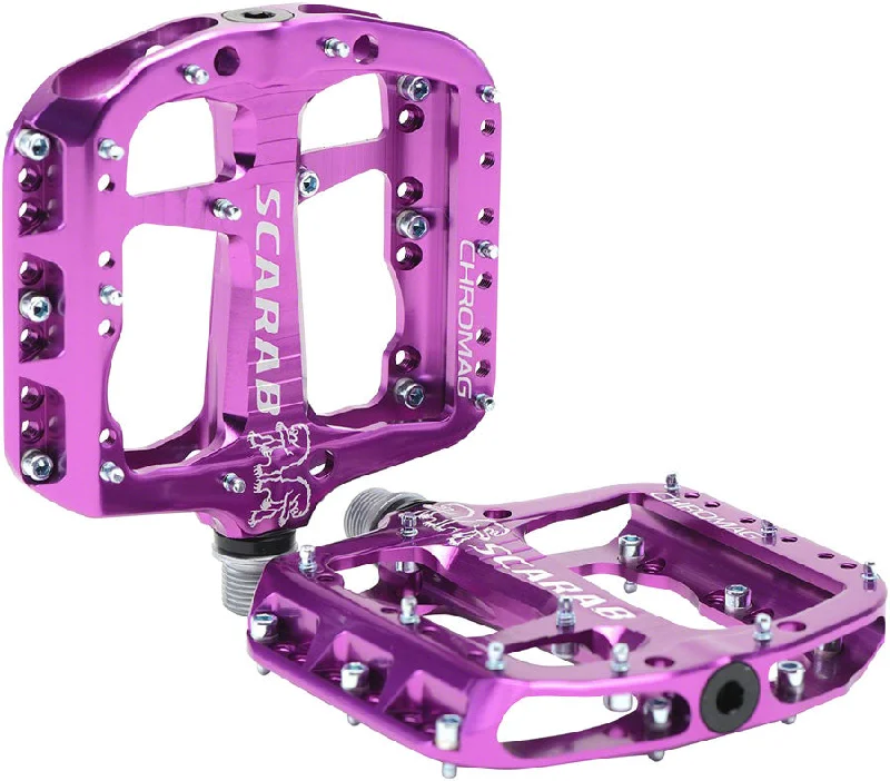 Road bike flats-Chromag Scarab Pedals Purple