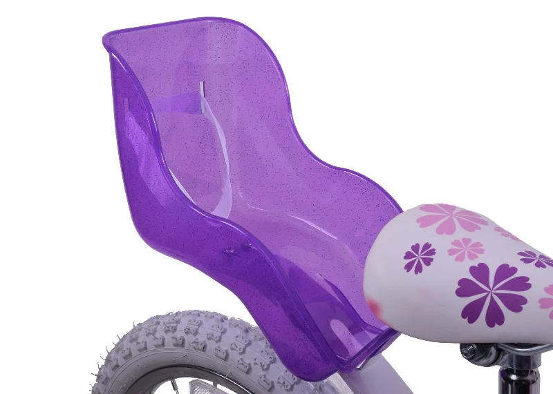 Bicycle chain strap-GIRLS GIRLIE BIKE PURPLE GLITTER BABY DOLLY CARRIER KIDS SEAT IDEAL GIFT