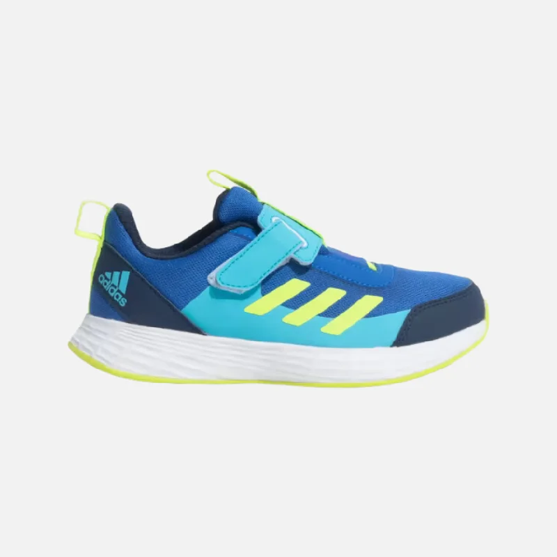 Cycling phone case-Adidas Volantrun 2.0 Kids Unisex shoes (8-15 Years) - Blue Lucid Lemon/Lucid Cyan/Collegiate Navy