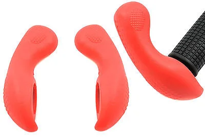 Cycling phone clip-OUTLAND SHORT SKI TYPE BAR ENDS,KRATON RUBBER STUBBY BAR END RED 69% OFF RRP