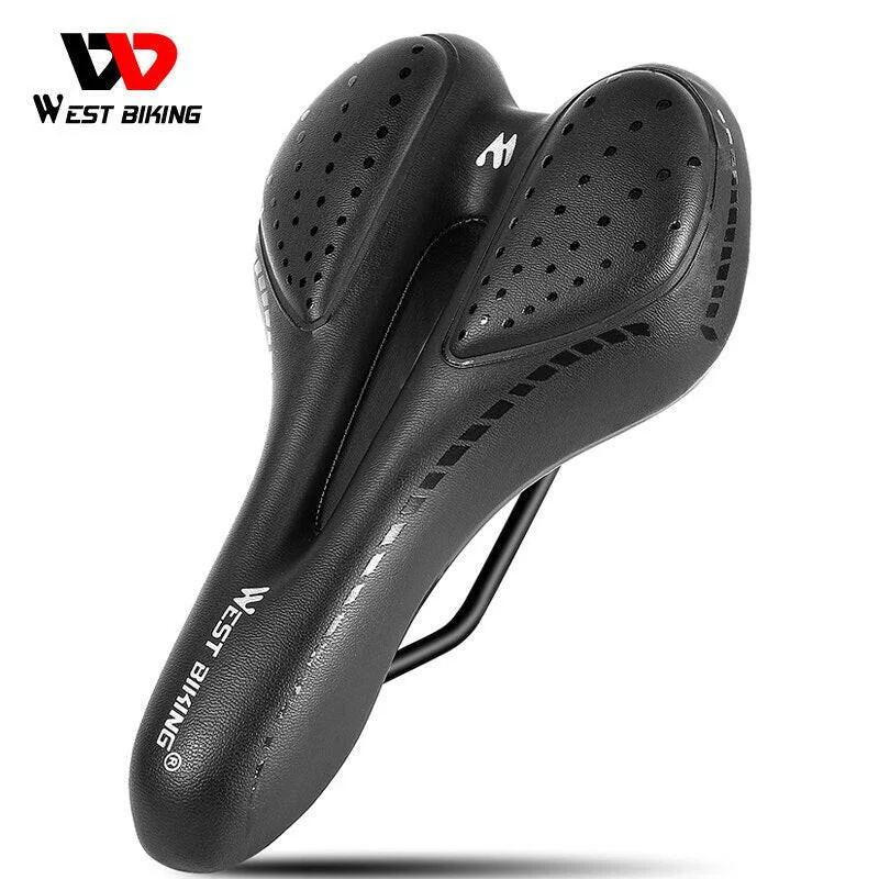 Bicycle bar pad-Bike Saddle MTB Mountain Road Bicycle Seat PU Leather Gel Painless Cycling Cushion BMX Comfortable Shockproof Parts