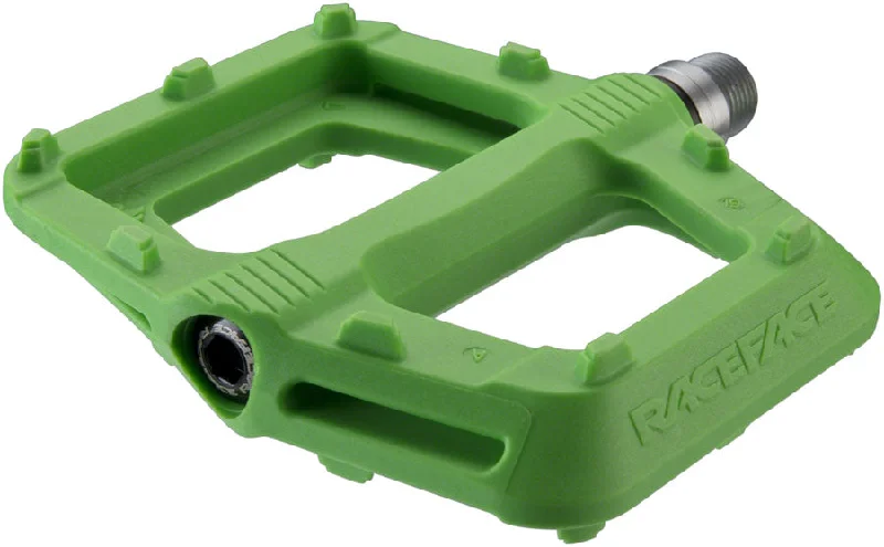 Bicycle mirror clip-RaceFace Ride Pedals - Platform Composite 9/16" Green