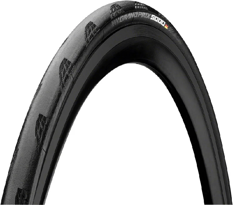 Road bike shield-Continental Grand Prix 5000 Tire - 700 x 23 Clincher Folding BLK BLKChili Vectran Breaker LazerGrip ACT