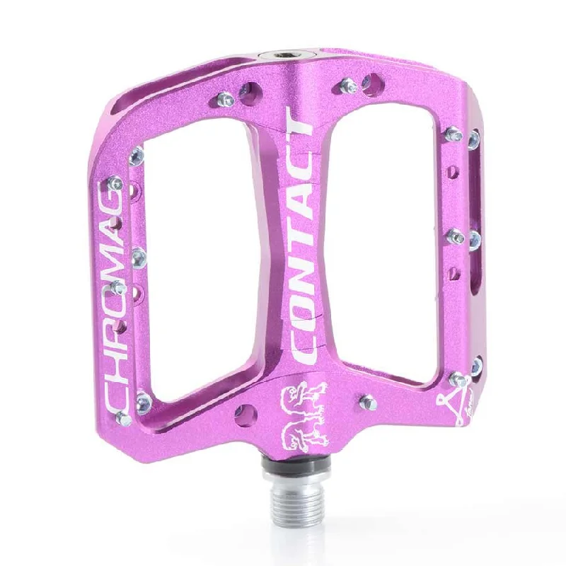 Bicycle tire bar-Chromag Contact Platform pedals Bushing and sealed bearings Aluminium body Purple