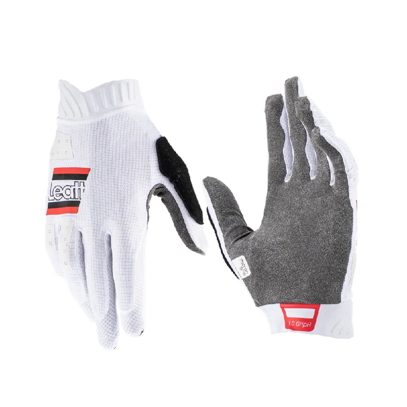 Cycling gloves palm-Leatt MTB 1.0 GripR Glove - White - 2023