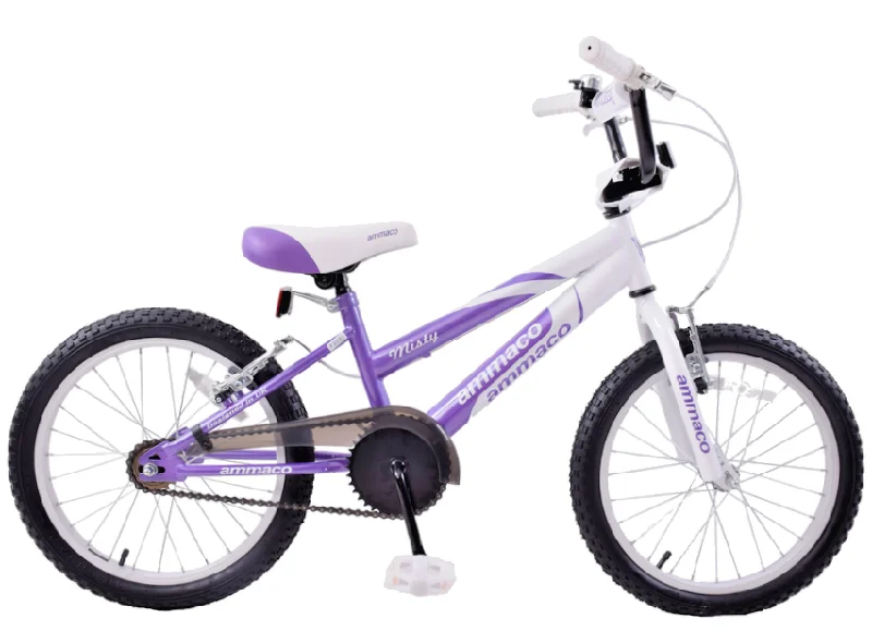 Cycling rain pad-Ammaco Misty 18" Wheel Kids Childs Girls BMX White & Purple Bike Bicycle Age 6 +