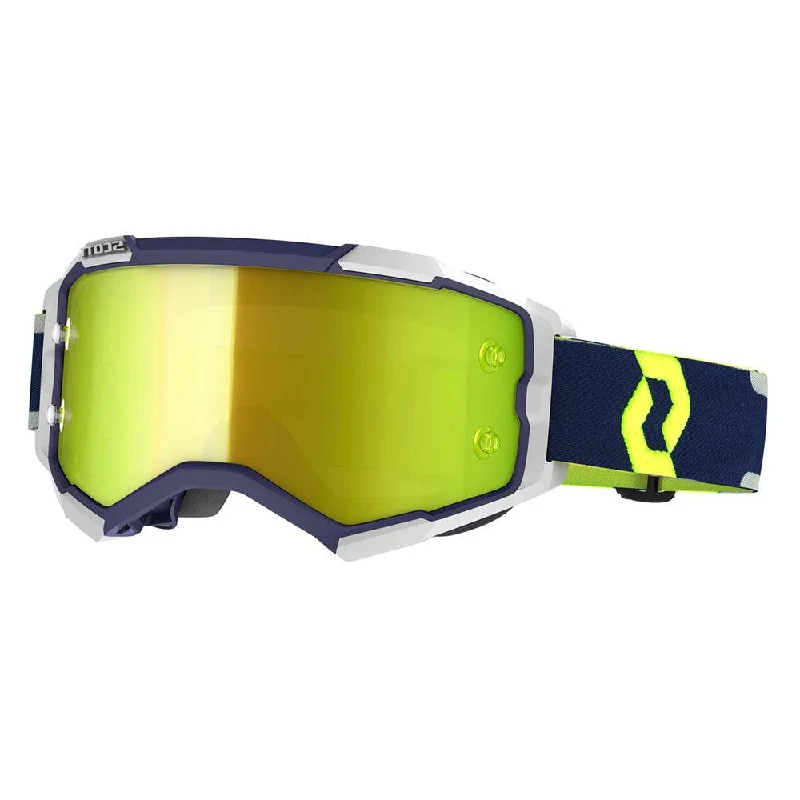 Cycling glasses tinted-SCOTT 2021 FURY GOGGLE - BLUE/GREY (YELLOW CHROME)