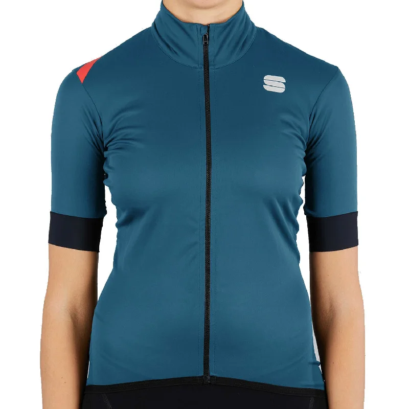 Cycling arm pad-Maglia donna Sportful Fiandre Light Norain - Blu verde