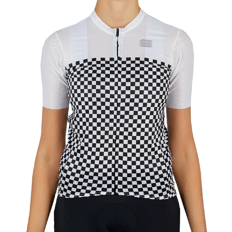 Bicycle gear bar-Maglia donna Sportful Checkmate - Bianco