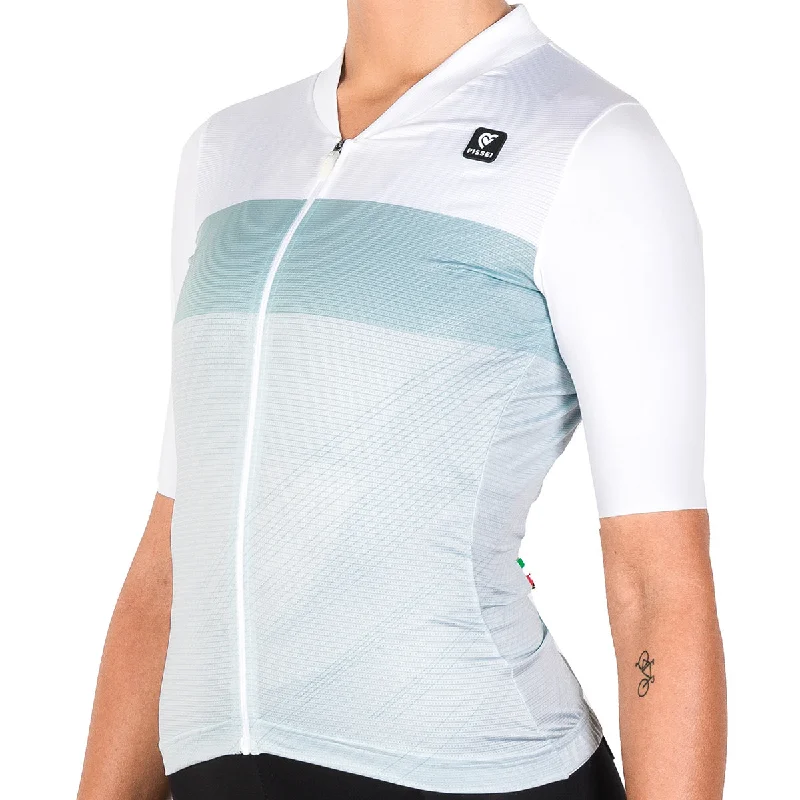 Cycling pedal straps-Maglia donna Pissei Tempo 21 - Bianco