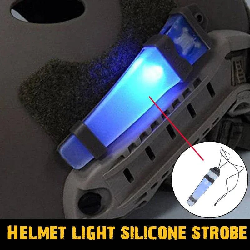 Bicycle rack strap-Wilderness Survival Helmet Silicone Waterproof Portable Survival Signal Cycling Night Light Camping