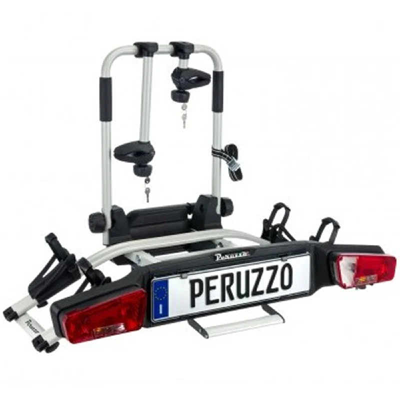 Bicycle rack strap-Portabici Peruzzo Zephyr per 2 E-bikes per gancio da traino