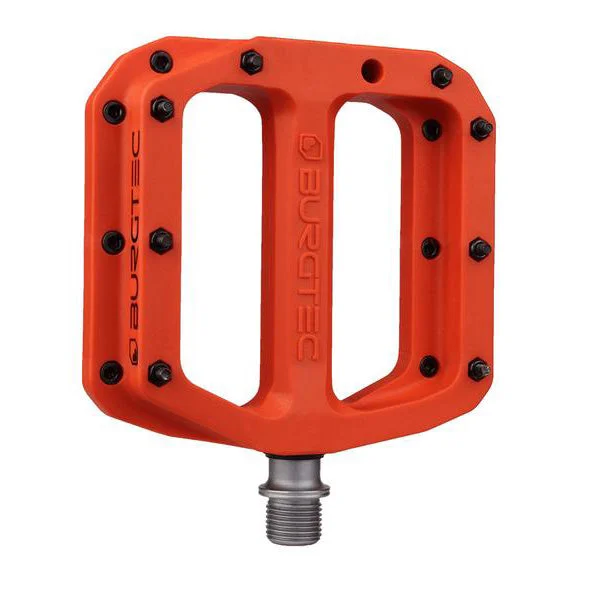 Bicycle rack bar-Burgtec MK4 Composite Flat Pedals - Iron Bro Orange