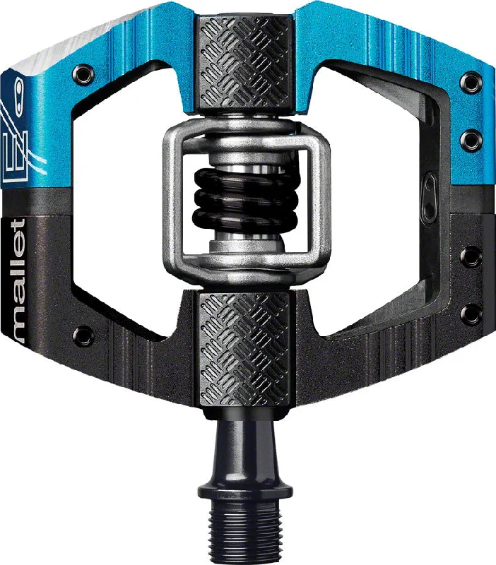 Cycling arm bar-Crankbrothers Mallet Enduro Pedals - Dual Sided Clipless Platform Aluminum 9/16" Blue/BLK Long Spindle