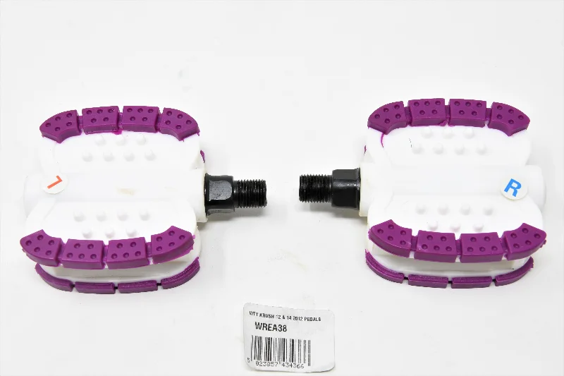 Bicycle lock clip-Raleigh Krush 16” Bike ½” Pedals White & Purple Suit Most Small Kiddies Junior Bikes