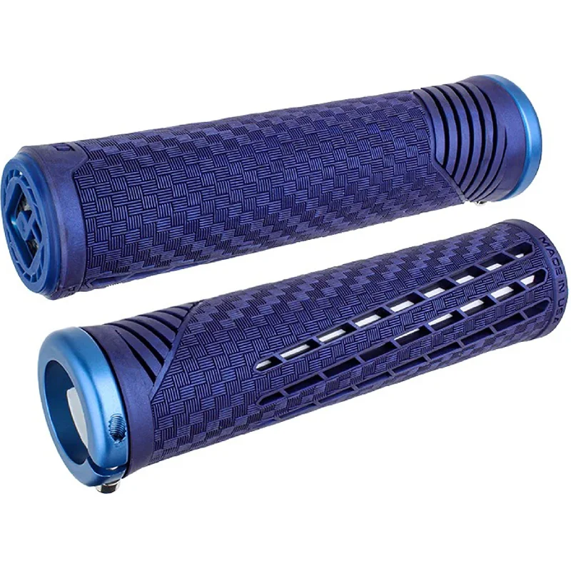 Cycling water pad-ODI CF V2.1 Grips - Blue Lock-On