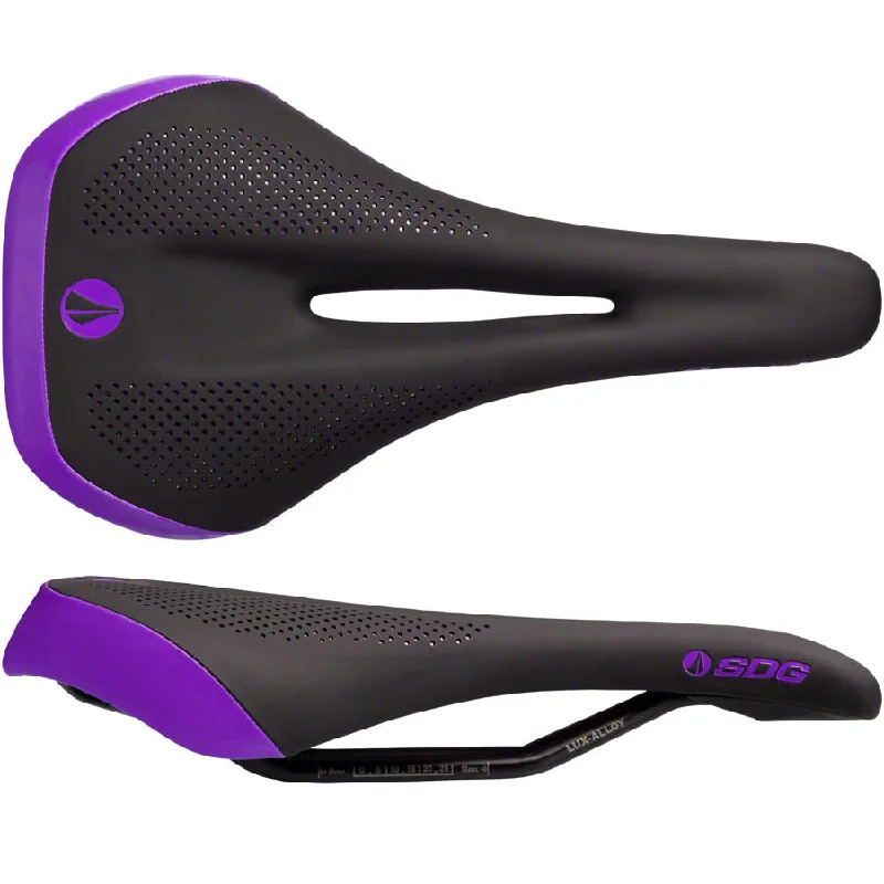 Cycling foot strap-SDG Allure V2 Saddle Lux-Alloy Rails Black/Purple