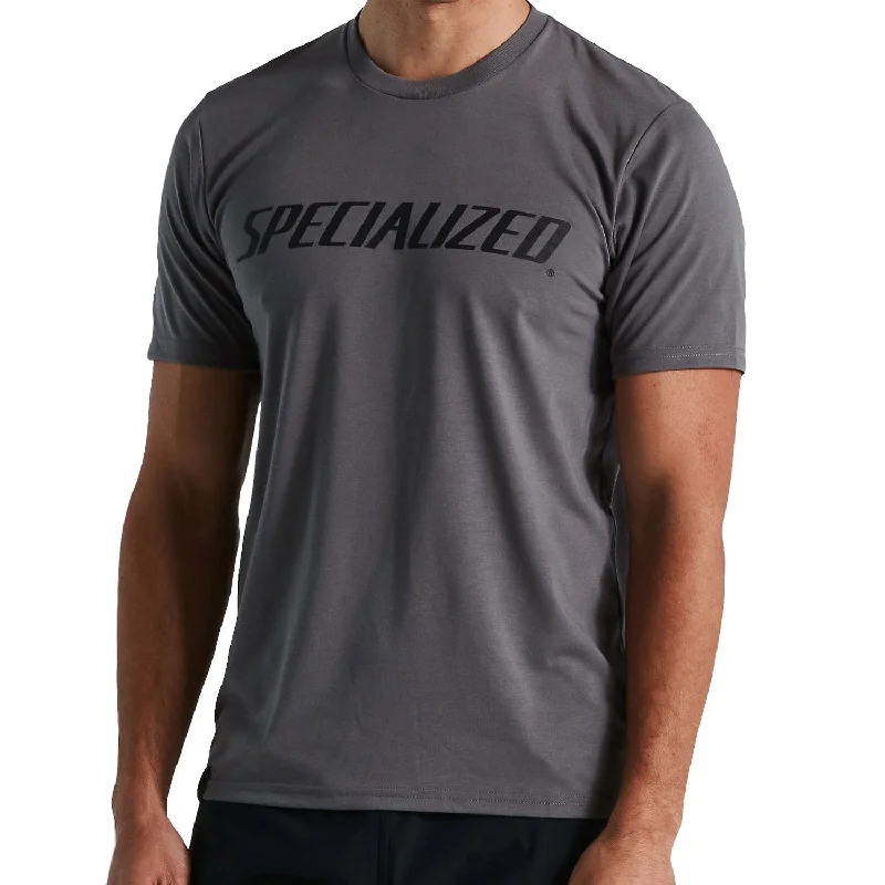 Cycling vest wind-T-Shirt Specialized Wordmark - Grigio