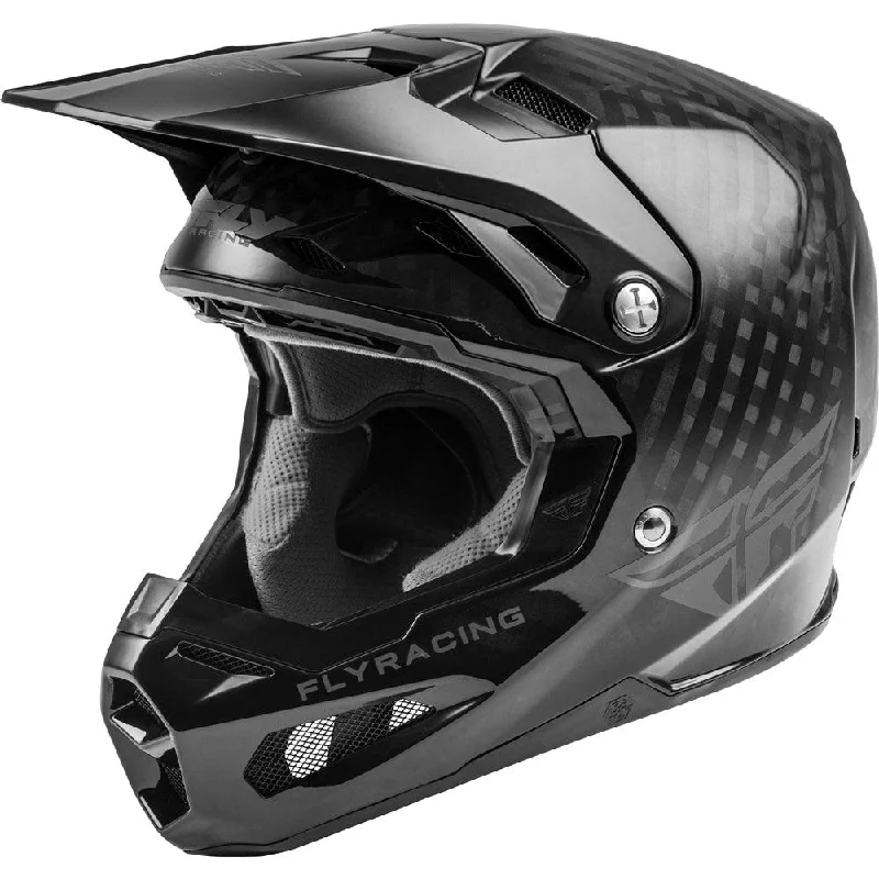 Cycling mask thin-FLY FORMULA CARBON SOLID YOUTH HELMET - BLACK