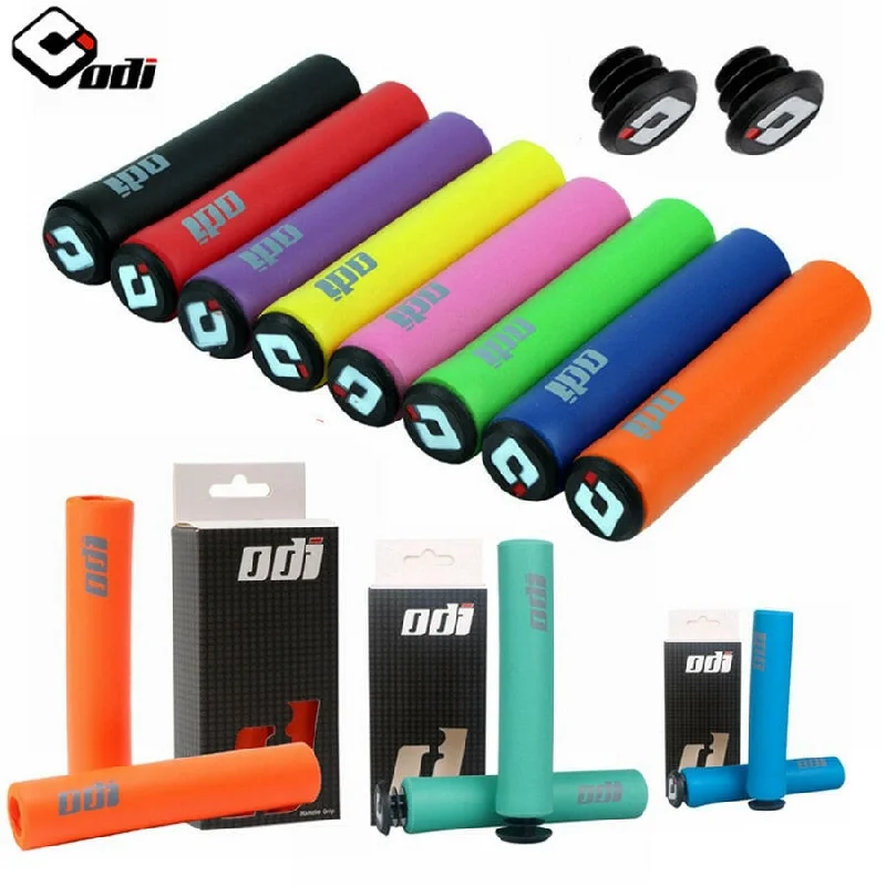 Bicycle rack strap-ODI bicycle handle grips mountain MTB Folding Bike Grip Ultralight Anti Slip Silica Gel Foaming Including Plug Bicycle Parts