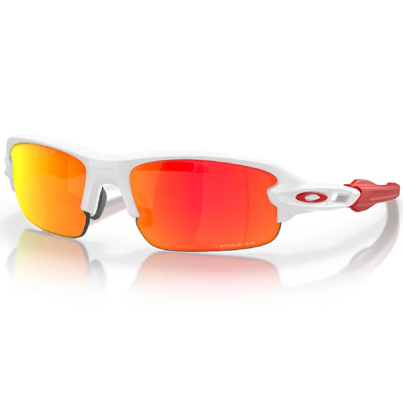 Cycling hand warmers-Occhiali bambino Oakley Flak XXS - Matte White Prizm Ruby