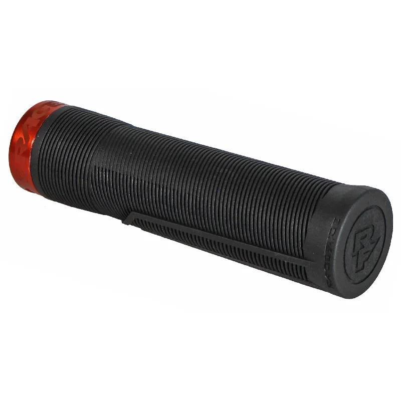 Road bike liners-RaceFace Chester Grips - Lock-On Black/Orange 31mm