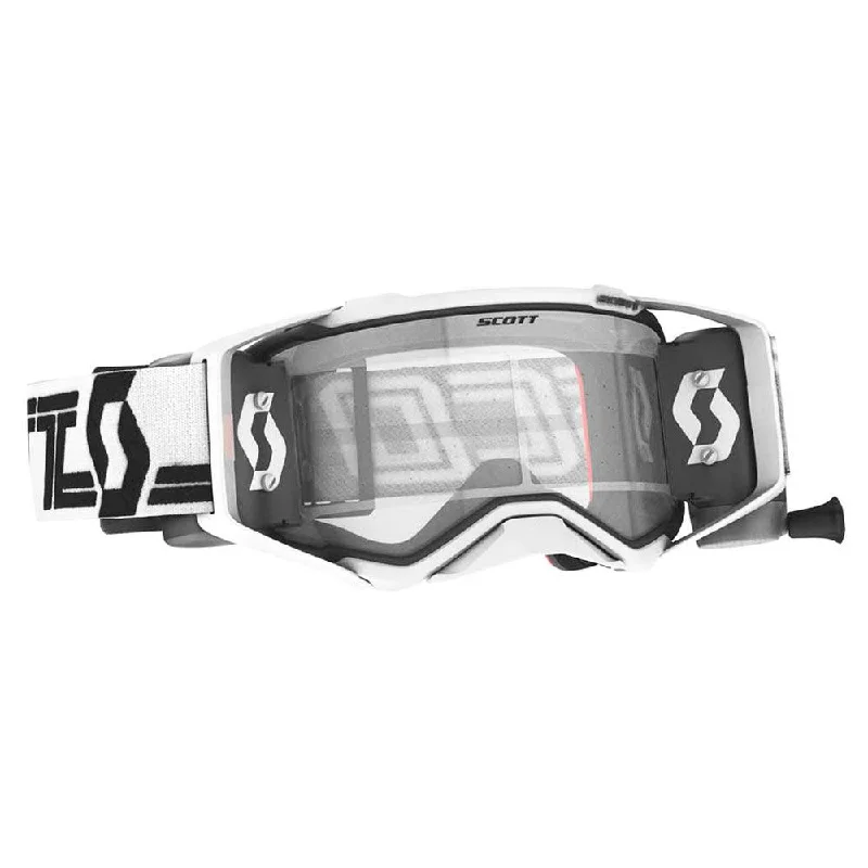 Cycling shoes breathable-SCOTT 2021 PROSPECT SUPER WFS GOGGLE - WHITE/BLACK (CLEAR)