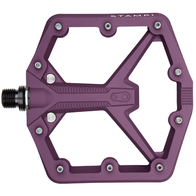 Bicycle mirror strap-Crankbrothers Stamp 1 Gen 2 Pedals - Platform Composite 9/16" Purple Large