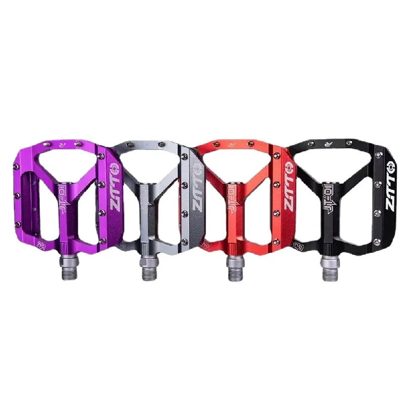 Cycling water bar-ZTTO MTB Bearing Aluminum Alloy Flat Pedal Bicycle Good Grip Lightweight 9/16 Pedals Big For Gravel Bike Enduro Downhill JT01