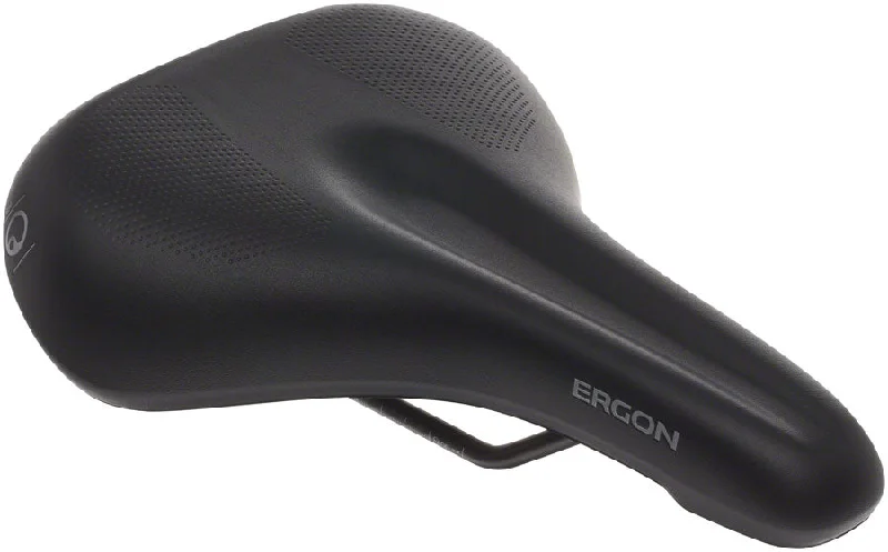 Bicycle derailleur clip-Ergon ST Gel Saddle - Chromoly Black Womens Small/Medium